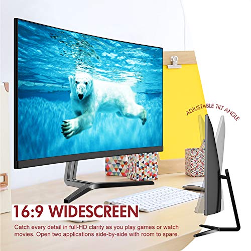 VIOTEK NB24CB 24Inch LED Curved Monitor with Speakers, BezelLess