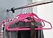 50 Pack Nonslip Velvet Clothes Hangers for Shirts and Dresses, Space Saving Accessories Bar (Hot Pink, 18 Inches)