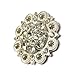 Berry Conchos with Screws Metal Flower Rhinestone Conchos 12 Pieces