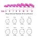 ThreeBulls 10 Pack Wedding Band Pack for Men Women Flexible Comfort Sport Love Ring Silicone Wedding Ring- Birthday or Anniversary Black red blue yellow pink sky blue white orange green purple Size 10