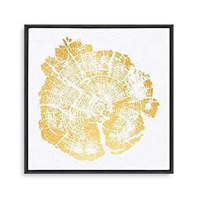 Framed Canvas Home Artwork Decoration Annual Ring Canvas Wall Art for Living Room, Bedroom - 16x16 inches