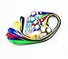 yueton 6pcs Colorful Plastic Translucent Retractable Key Chain Reel Key ID Badge Holder with Lanyard Neck Strap