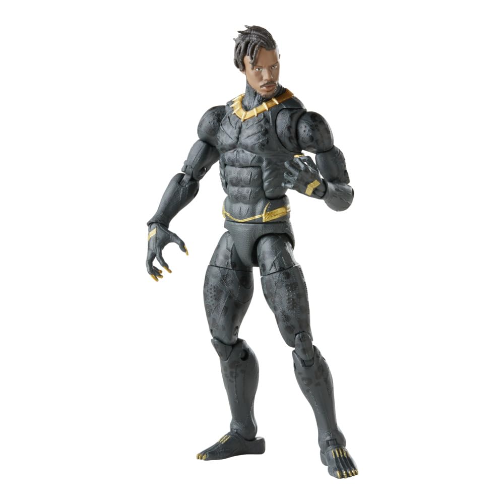 Marvel Hasbro Legends Series Black Panther Legacy, Multicolor, 6-inch Killmonger Collectible Figure and 5 Accessories