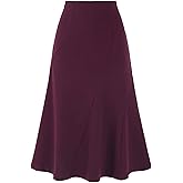 Allegra K High Waisted Fishtail Skirts for Women's Business Casual Panel Midi Skirt