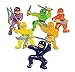 144 pc Ninja Warrior Kid's Party Favor Bundle Pack (12 Treat Boxes, 12 Inflatable Swords, 48 mini figures toys, 72 tattoos)