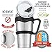 Tumbler SPILL PROOF lid 30 OZ , Free Bonus – removable handle - Stainless Steel, Double Walled Vacuum Insulation for Hot and Cold Drinks. by BAYZI