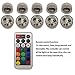 Waterproof Flameless LED Tea Light with Remote Control Underwater Battery-Powered Submersible Lights Perfect for Weddings Holiday Party Lighting vase (Multi-colored-10 Pack)