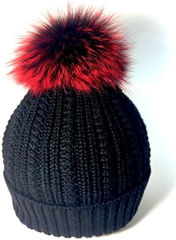 Winter Hat: Warm Wool, Fur Pom-Pom, Fashionable, Cute, Great Stocking Stuffer