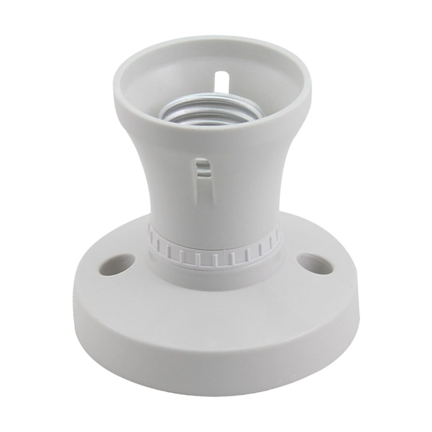 Ragyzity E27 Screw Light Bulb Socket Holder, Light Bulb Holder Lamp Bases Screw Cap, E27 Lamp Holder Base Edison Plastic Lamp Socket Holder, White Plastic Ceiling Holder Fitting Lamp Socket Holder