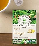 Traditional Medicinals Ginger, Herbal Tea, Organic, 16 CT (48 Wrapped Tea Bags)