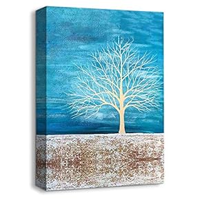 Canvas Wall Art Abstract Ink Painting Artwork for Home Prints Framed - 12x18 inches
