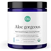 Ora Organic Vegan Collagen-Boosting Powder for Women and Men - Hair, Skin, & Nails Support - Bamboo Silica, Plant-Based Prote