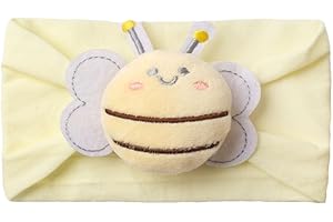 Adorable Bee Baby Headband Soft Elastic Hairband for Girls Cute Baby Hair Accessories Baby Girl Gift for Newborns Infants (ye