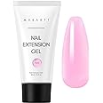 Makartt Poly Nail Gel: 50ML, Sheer Pink Color, Strong Builder for Extension Strengthener 3D Diy, Resistent Hard Gels for Nails Manicure Supplies Home Salon-Azalea
