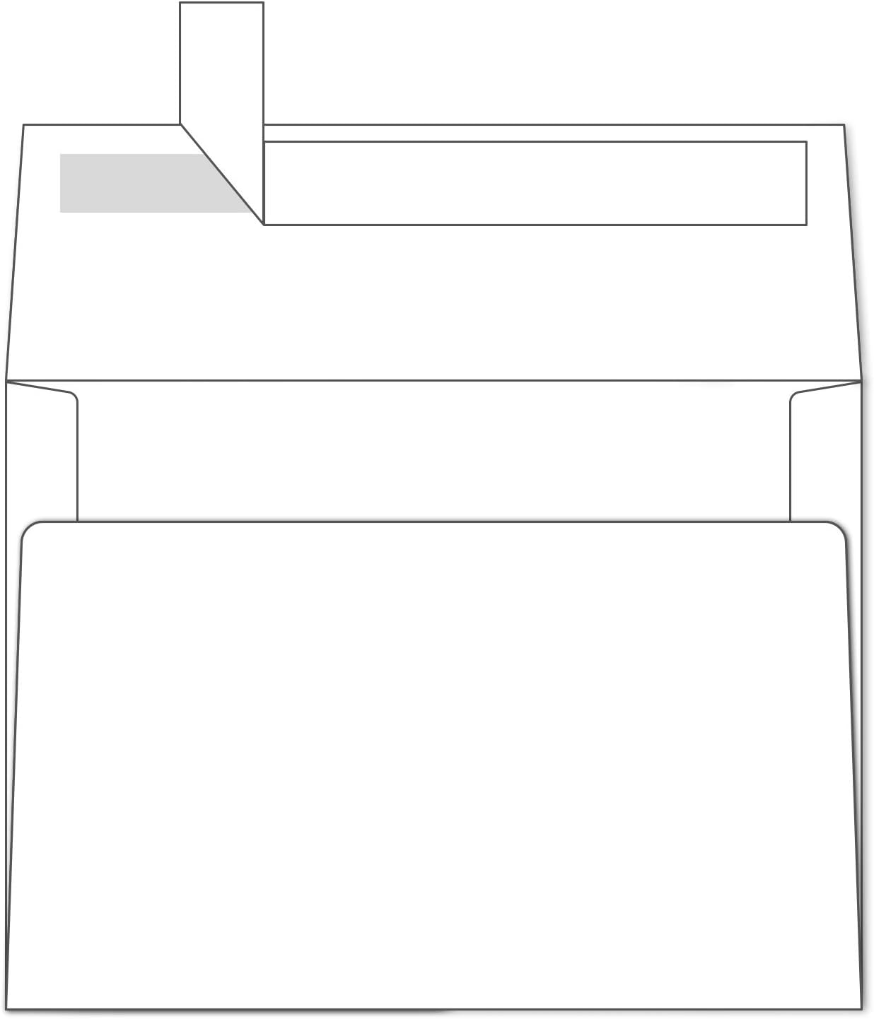 Ohuhu A7 Printable White Envelopes 5X7 100 Pack - Quick Self Seal, for 5x7 Cards, Perfect for Chirstmas Cards, Weddings, Invitations, Photos, Graduation, Baby Shower, 5.25 x 7.25 inches A7 : Office Products