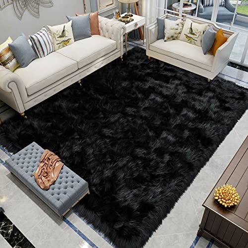 Latepis Large Black Rug Big Rugs