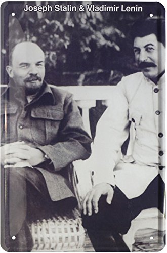 Blechschild 20 x 30 cm Josef Stalin & Vladimir Lenin Russia Tin Retro Tin Sign 20x30 1728
