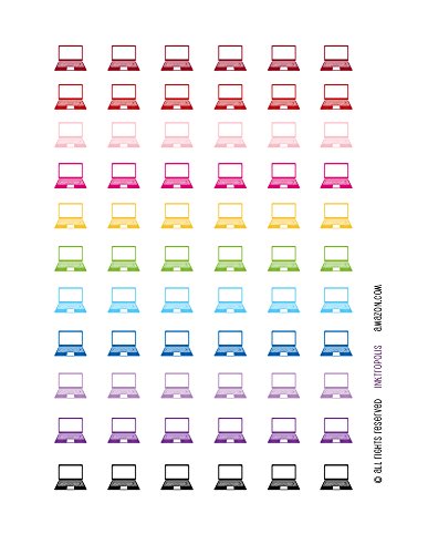 Monthly Planner Stickers Rainbow Laptop Blog Vlog Stickers Planner Labels Compatible with Erin Condren Life Planner - 78 Stickers