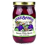 Jake and Amos Pickled Sweet Tiny Red Beets, 16 Oz. Jar (Pack of 4 Jars)