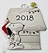 Hallmark Peanuts Holiday Snoopy and Woodstock Metal Quote Ornament, 2018