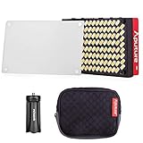 Aputure AL-MX, Amaran AL-M9 Upgrade Version 128 LED Bi-Color On-Camera Video Light, TLCI/CRI 95+, 2800-6500K Adjustable, 3200lux@0.3m Booster Mode, Aircraft-Grade Aluminum Body W/PERGEAR Mini Tripod