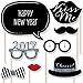 Big Dot of Happiness New Year's Eve - Silver - 2024 New Year's Eve Party Photo Booth Props Kit - 20 Count