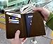 RFID Blocking Passport Holder Travel Wallet - Genuine Crazy Horse Leather (Dark Brown)