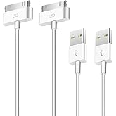 Trenro 2pcs 30 Pin USB Sync Charging Cable Cord Replacement for Old Apple iPhone 4/4S 3G/3GS, iPad 1/2/3,iPod Nano/iPod Touch