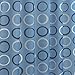Creative Home Ideas 15-Piece Bathroom Shower Curtain Set – Set of 1 Shower Curtain & 12 Metal Hooks & 1 Bath Mat & 1 Contour Mat, Modern Bathroom Décor, Machine Washable, Terrell Blue/Navy