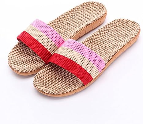 JUIOKK Home Slippers for Kids Cotton Linen Winter Indoor Shoes for Women Bedroom Slippers Flat Summer Slippers