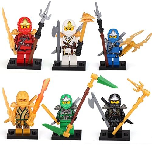 tashred32 NINJAGO NINJA KAI COLE GLDEN ZANE JAY ZX 6 Minifigures Building Bricks Toys