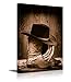 wall26 - Cowboy Black Hat ATOP Western Boots - Canvas Art Wall Art - 16
