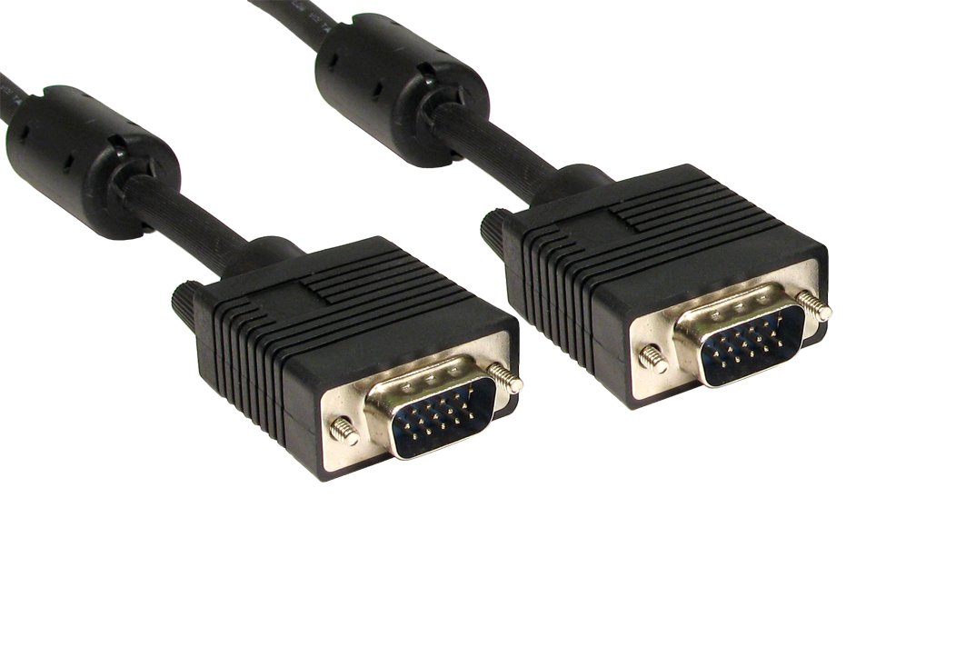 SVGA/VGA Monitor Cable MALE TO MALE Lead TRIPLE SHIELDED 15pin FULLY WIRED Different Lengths Short of Long 0.5m / 1m / 2m / 3m / 5m / 10m / 15m / 20m / 25m / 30m / 40m / 50m - By Guilty Gadgets