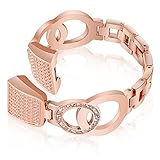 Nigaee For Fitbit Charge 2 Bands Small Large, Stainless Steel Fitbit Bands Charge 2 Fitbit Charge 2 Replacement Bands Fitbit Charge 2 Wristbands Fit bit Charge 2 Bands For Women Men Bangle 1 Rose Gold