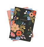 Lively Floral Stitched Lined Notebooks, Set of 3