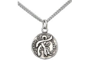 Badali Jewelry Officially Licensed Anduriel’s© Blackened Denarius Necklace from Jim Butcher's The Dresden Files ©, Coin or Coin Necklace