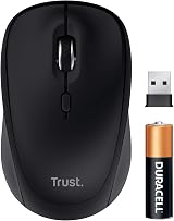 Trust Yuki Silent Wireless Mouse Bluetooth 2.4GHz Ambidextrous 75% Recycled