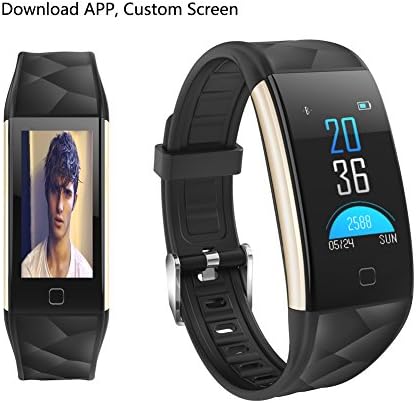 2018 NEW Fitness Tracker HR, Heart Rate Monitor Activity Band Blood Pressure Sleep Monitor Pedometer, 0.96inch TFT Colorful OLED Screen Waterproof Bluetooth Smart Bracelet for Kids Women Men (Black)