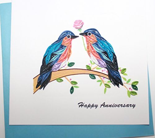 Handmade Quilling Card: Happy Anniversary card