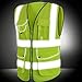 Fangfang High Visibility Safety Vest 4 Pockets Class 2 High Visibility Zipper Front Safety Vest With Reflective Strips, 2 Bonus Reflective Bands Included, Neon Yellow Meets ANSI/ISEA Standards (L)