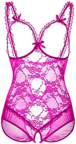 Plus Size Lingerie for Women One-Piece Teddy Lingerie Bodysuit Lace Nightie