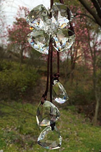 Crystal Leaf Car Interior Decorations Car Rearview Mirror Pendant for Gift Hanging Ornament