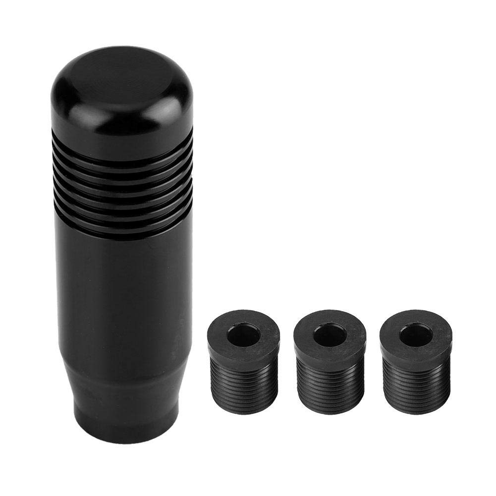 Gear Shift Knob, 85mm Aluminum Alloy Car Manual Gear Shift Knob Handle Shifter Head (Black)