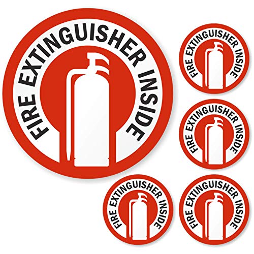 SmartSign Feuerlöscher Schild – Zweiseitig, V-Form Mit Pfeil, 45,7x10,2 Cm, Nachleuchtend Acryl