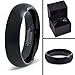 Charming Jewelers Tungsten Wedding Band Ring 6mm Men Women Comfort Fit Grey Black Dome Brushed
