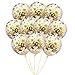 MEYSIMOON 40th Birthday Decorations 15pcs Clear Balloons with Gold Confetti Filled Printed 40 Latex Balloon for Happy 40 Year Old Birthday Party Favor (50th confetti)