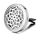 AblerV Car Air Freshener Perfume Essential Oil Diffuser - Lucky of Flower 38mm Stainless Steel Locket with Vent Clip For Aromatherapy,8 Coloful Refill Pads