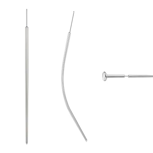 BodyAce 14G 16G 18G 20G Piercing Taper, Stainless Steel Threadless  Insertion Pin Screw On Assistant Tool, Curved Body Piercing Stretching Kit  for