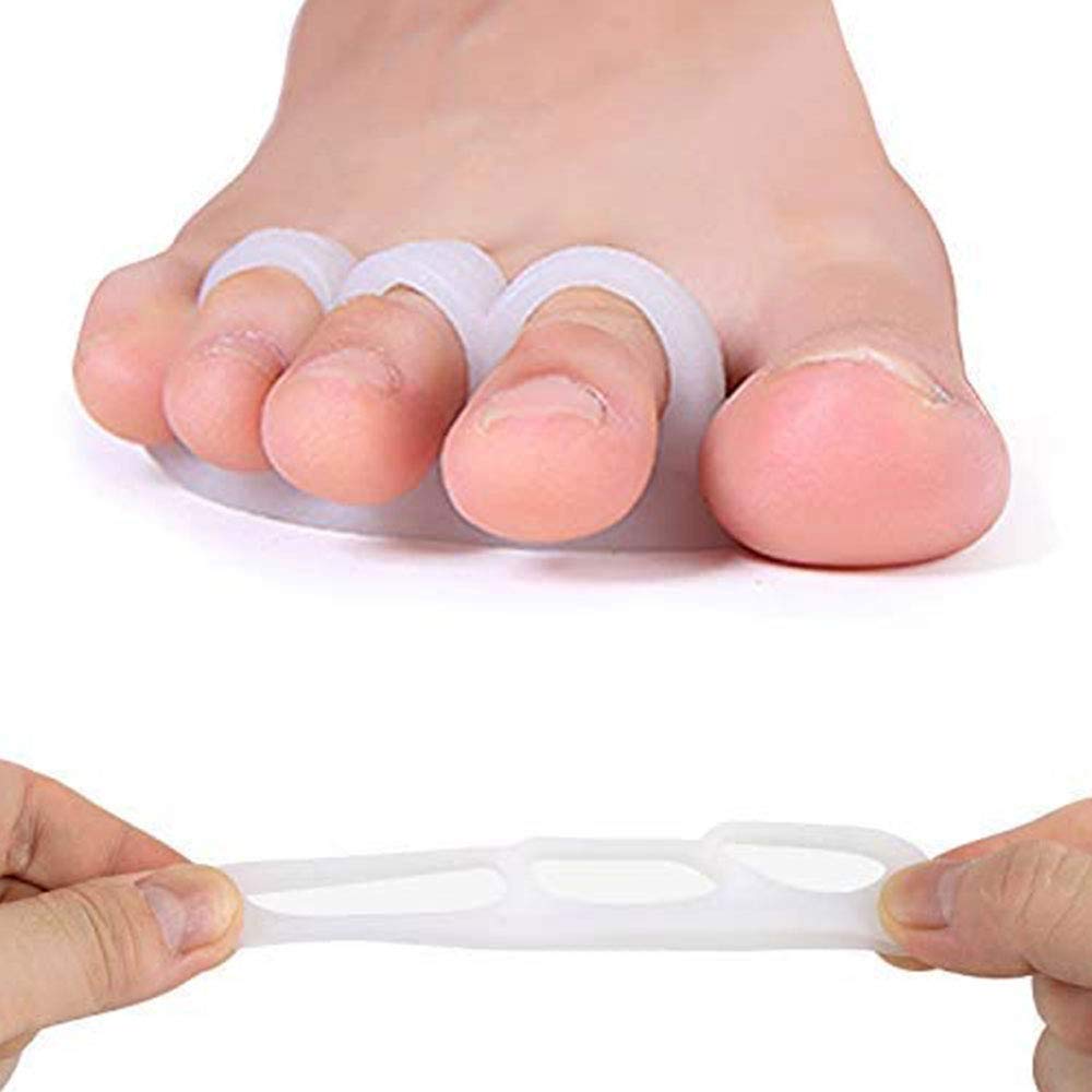 Orthotic Silicone Toe Crest Offering Relief Claw or Hammer Toe - Pedimend™ Mallet Toes Props Straightener Corrector - Bunion Corns Blisters Protector for Men and Women (3 Loop Toe Support, 1 Pair)