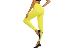 SPLASHGRIP Women Full Length Leggings High Waist Solid Lightweight Ankle Stretch Leggings Gym Yoga Pants Tights